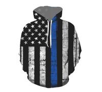 NITRY Men'S Hooded Pullover Youth Personality Trend Leisure Hoodies Digital Printing Kangaroo Pocket Long Sleeved Sweatshirt DD-04 S