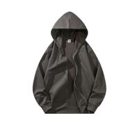 NITRY Men'S Hoodie Jacket Lightweight Sport Fashion Long Sleeves Sweatshirts Classic Casual Solid Color Sweatshirt D-Dark Grey 3XL