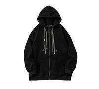 NITRY Men'S Hoodie Jacket Lightweight Sport Fashion Sweatshirt Classic Casual Solid Color Long Sleeves Sweatshirts A-Black L