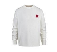 NITRY Men's Knitted Sweater Warm Comfortable Breathable Solid Color Pullover Classic Fashion Casual Knitwear N-White M