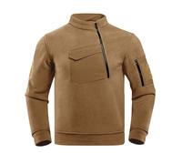 NITRY Men'S Long-Sleeve Sweatshirt Regular Fit Sport Casual Pullover Outdoor Warm Breathable Sweatshirts I-Khaki XL