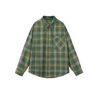 NITRY Men's Long Sleeved Shirt Handsome Trend Tops Light Weight Thin Comfortable Casual Urban Temperament Classic Fashion C-Green M