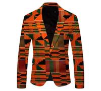 NITRY Men'S Long Sleeved Suit 3D Digital Printing Casual Blazer Banquet Festival Retro Trend Transitional Jacket AA-12 XXL