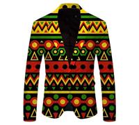 NITRY Men'S Long Sleeved Suit 3D Digital Printing Casual Blazer Banquet Festival Retro Trend Transitional Jacket AA-07 S