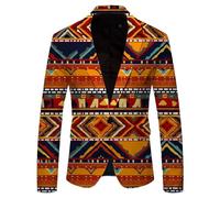 NITRY Men'S Long Sleeved Suit 3D Digital Printing Casual Blazer Banquet Festival Retro Trend Transitional Jacket AA-09 S