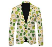 NITRY Men'S Long Sleeved Suit 3D Digital Printing Casual Fashion Blazer Banquet Festival Retro Transitional Jacket AA-05 XL