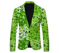 NITRY Men'S Long Sleeved Suit 3D Digital Printing Casual Fashion Blazer Banquet Festival Retro Transitional Jacket AA-04 L