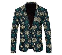 NITRY Men'S Long Sleeved Suit 3D Digital Printing Fashion Casual Transitional Jacket Banquet Festival Retro Trend Blazer AA-07 4XL