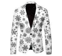 NITRY Men'S Long Sleeved Suit 3D Digital Printing Fashion Transitional Jacket Banquet Festival Retro Trend Blazer AA-04 M