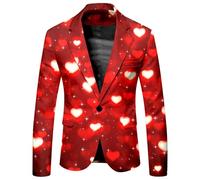 NITRY Men'S Long Sleeved Suit Banquet Festival Retro Trend Blazer 3D Digital Printing Fashion Casual Transitional Jacket AA-06 M