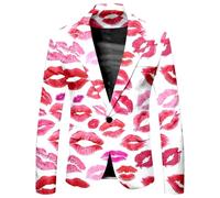 NITRY Men'S Long Sleeved Suit Banquet Festival Retro Trend Blazer 3D Digital Printing Fashion Casual Transitional Jacket AA-11 3XL