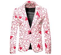 NITRY Men'S Long Sleeved Suit Banquet Festival Retro Trend Blazer 3D Digital Printing Fashion Casual Transitional Jacket AA-10 XXL