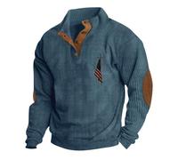 NITRY Men'S Sweatshirt Classic Personality Trend Long Sleeve Sweatshirts Casual Fashion Sport Pullover G-Denim Blue 4XL