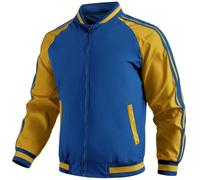 NITRY Men'S Transitional Jacket Zipper Placket With Pockets Long-Sleeve Jackets Classic Casual Color Matching Outdoor-Jacket C-Blue S