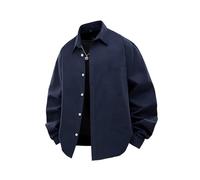 NITRY Men'S Transitional Jacket Zipper Placket With Pockets Long-Sleeve Jackets Classic Casual Solid Color Outdoor-Jacket G-Dark Blue M