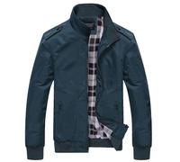 NITRY Men'S Transitional Jacket Zipper Placket With Pockets Long-Sleeve Jackets Classic Lightweight Fashion Casual Outdoor-Jacket I-Peacock Green XXL