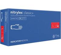 Nitrylex Classic Disposable Nitrile Gloves, Powder Free, 100 Pcs, Blue, Size M