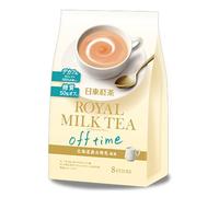 Nittoh Royal Japan Milk Tea Offtime Low Sugar Decaf - Premium Instant Milk Tea Sticks - Covenient Pre Packed Stick - Versatile Use - Instant Beverage Drinks (12.5g*8) 100g
