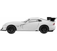 NITTS Scale For Model Car Replica 1:32 Scale 15Cm Long Alloy Diecast Metal Car For Model For Dodge Viper Collectible Commemorative Ornaments Motor Vehicles(White)