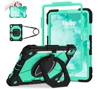 Nitupai Case for iPad (A16) 11th Gen/10th Generation 11/10.9 Inch 2025/2022 | iPad A16 11th Generation Case/10th Gen iPad case with Screen Protector/Rotating Stand/Shoulder Strap/Pencil Holder,Black Mint