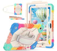 Nitupai Case for Samsung Galaxy Tab A11 Plus/A9+ 11 Inch, 360 Rotating Galaxy Tab A11+ Case Samsung A9+ Tablet Cover with Hand Strap Stand Shoulder Strap Screen Protector, 2025/2023 Release, Rainbow