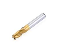 NITVIA 1pc 1.5-10mm Titanium Coated HSS Four-Flute Spiral Bit HRC63 CNC Drill Bit End Milling Cutter For Wood, Steel Cutting (Size : 10mm)