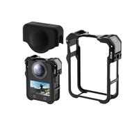 Nitze Camera Cage for DJI Osmo 360, Metal Osmo 360 Cage with Built-in Cold Shoe, Silicone Lens Cap - T-D06B