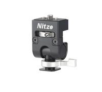 Nitze Field Monitor Mount (Quick Relase Cold Shoe to Retractable 1/4" Locating Pins), Camera Monitor Mount Swivel and Tilt Adjustable, Low Profile Monitor Holder, Max Payload 5kg- N54-G1