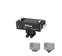 Nitze Magnetic Quick Release Adapter Mount for Insta360 X5/ X4 Air/Ace Pro 2/ Ace Pro/Ace, with 1/4" Thread & Foldable 2-Prong Mount for Tripod and Selfie Stick - N30-B1