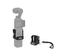 Nitze Pocket 4 Cage for DJI Osmo Pocket 4/3, Aluminum Pocket 4/3 Expansion Adapter with Wrist Strap, Cold Shoe, Folding Finger and Action Quick Release Mount- T-D05B