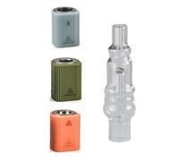 NIU Pro Dry Herb/Wax/Thick Oil Heating Chamber Cartridges & Glass Bubbler for Aisvape NIU Pro/Trio III Lite Herbal Concentrate 3-in-1 Vaporizer Kit -No Nicotine (for Wax)