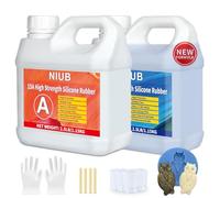 NIUB 15A Silicone Mould Making Kit, 2L Mould Making Silicone Rubber, Blue