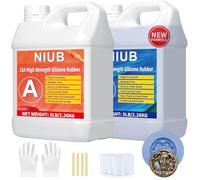 NIUB 15A Silicone Mould Making Kit, 4L Mould Making Silicone Rubber, Blue