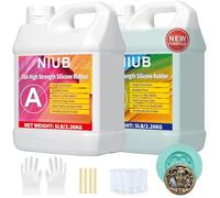NIUB 20A Silicone Mould Making Kit, 160 oz Silicone Mold Making Kit, Food Safe Mould Making Silicone Rubber, Platinum Liquid Silicone Rubber for Mold Making(Jade Green)