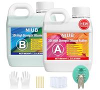 NIUB 20A Silicone Mould Making Kit, 40 oz Silicone Mold Making Kit, Food Safe Mould Making Silicone Rubber, Platinum Liquid Silicone Rubber for Mold Making(Jade Green)