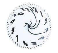NIUBB Printed Wall Clock 12 inch Twisting Distorted Clock Modern Design Silent Abstract Wall Watch Surrealist Melting Clock Hands Living Room Decor