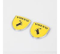 NiuBBao Car Emblem Badge Stickers, Front Bumper Grille Trunk Letter Emblem Decorations Styling Accessories for Volvo 3D,Yellow