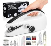 NIUBDHQ Handheld Sewing Machine, Mini Sewing Machine, Battery/USB Powered, 2 Speeds, Easy to Use, Portable Sewing Machines Kits for Beginners, Easy Sewing of Clothes and Fabrics, Suitable for Home DIY