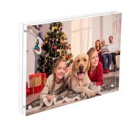 NIUBEE 8.5x11 Acrylic frame, Clear Certificate Document Magnetic Photo Frame for Tabletop Display with Gift Box