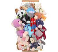 NIUBEST Stuffed Animal Organizers Teddy Storage for Wall,Hanging Cuddly Toy Hoder,Soft Plush Toys Hammock Net for Kid‘s Room Nursery Playroom Bedroom With Adjustable Length,Large,Upgraded(Natural)