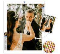 NIUBI Personalised Diamond Painting, Personalised Diamond Art, Custom Diamond Painting Kit, Personalize Your Own Photos, Multiple Sizes, Full Drill Embroidery Picture Gifts for Home Decor