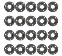 Niubid 1/2 inches Malleable Cast Iron Pipe Flange 20 Pack, Industrial Pipe Flanges for Threaded Black Pipes and Fittings, DIY Steampunk Industrial Vintage Style.