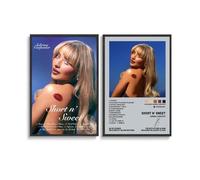 niubikela 2 PCS Sabrina Poster Carpenter Short N' Sweet Music Album Cover Wall Art Canvas Room Decorative Aesthetic Print Decor Posters 12x18inch(30x45cm) Style