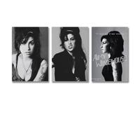 niubikela 3 PCS Amy Poster Winehouse Music Vintage Cover Wall Art Canvas Room Decorative Aesthetic Print Decor Posters 08x12inch(20x30cm)-3pcs Style