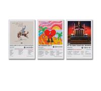 niubikela 3 PCS Bad Bunny Poster Music Album Cover Poster Wall Art Canvas Posters Room Decorative Aesthetic Poster Print Decor Posters 08x12inch(20x30cm)-3pcs Style