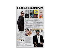 niubikela Bad Bunny Retro Collage Art Music Album Poster Poster Wall Art Decorative Painting Bedroom Painting Posters 20x30inch(50x75cm) Unframe-style