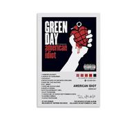 niubikela Green Poster Day American Idiot Music Album Poster Wall Art Decorative Painting Bedroom Painting Posters 12x18inch(30x45cm) Unframe-style