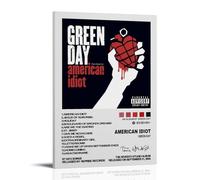 niubikela Green Poster Day American Idiot Music Album Poster Wall Art Decorative Painting Bedroom Painting Posters 12x18inch(30x45cm) Frame-style