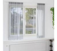 NiuBIKeLasI Dark Grey Polyester Voile Window Curtains, 2-Piece Set, 175x140 cm, Light Filtering Blackout Curtains Effect, Privacy Drapes for Bedroom Living Room Office, Elegant Home Decor