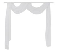 NiuBIKeLasI Sheer Voile Window Curtains, White Polyester Fabric Drape, 140 x 600 cm, Light Filtering Panel for Elegant Home Decor, Wedding Canopies & Drapes